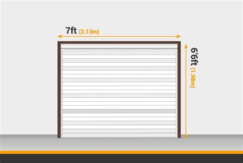 standard roll up garage door size